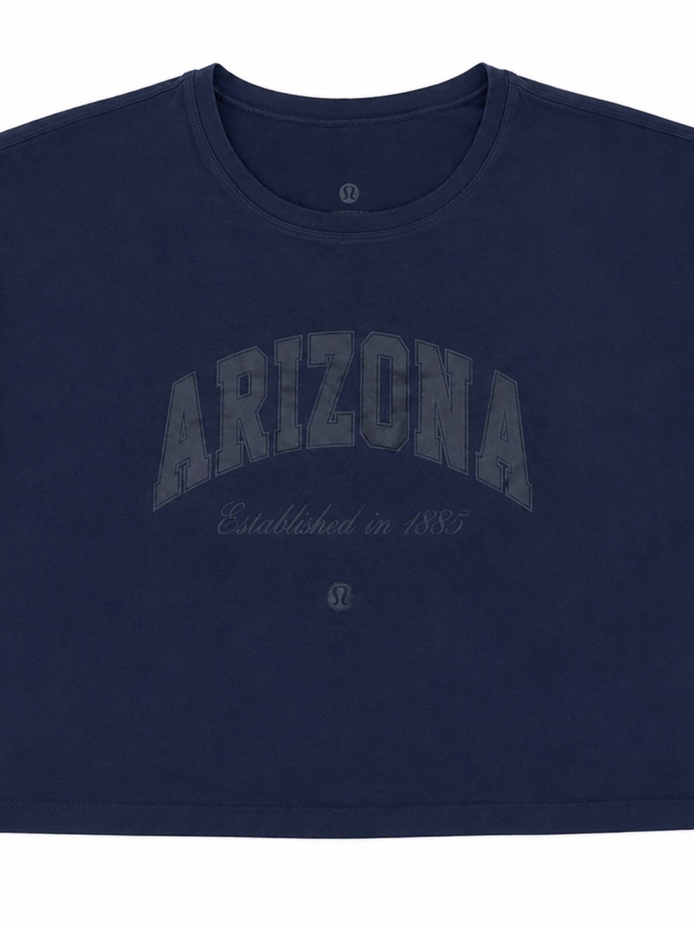 lululemon athletica Navy Graphic Crop Tee